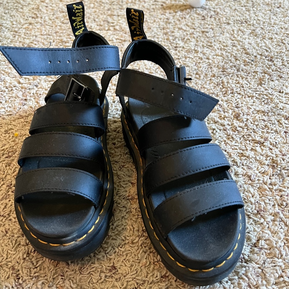 Dr. Martens Black Chunky Gladiator Sandals